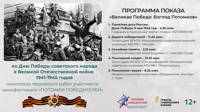 Афиша показа ко Дню Победы_Великая Победа. Взгляд Потомков(1)
